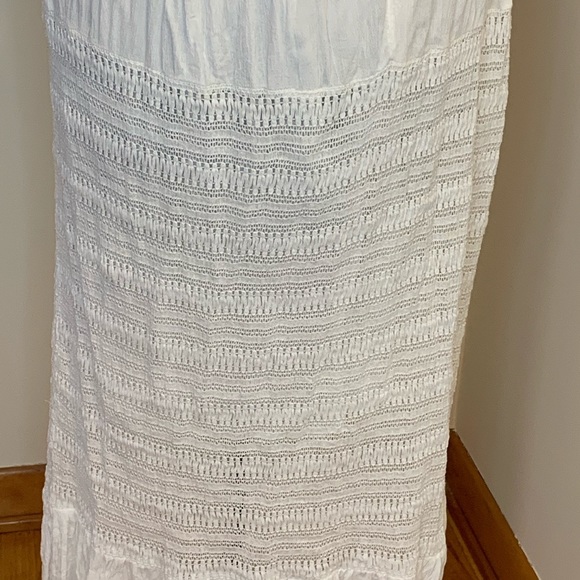 NAOO Nation AK Outfitters Boho Gauze /White Off Shoulder Maxi Dress Women… - Picture 5 of 8